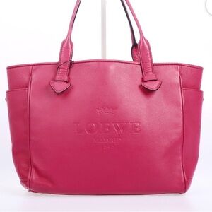 Loewe Hot Pink Pebbled Leather Tote